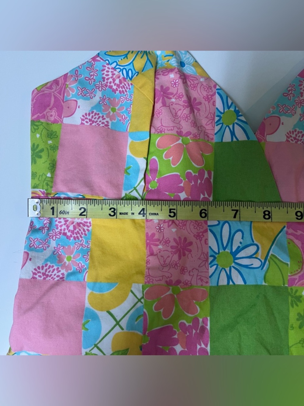 Lilly Pulitzer Vintage Patchwork Dress Colorful Floral Cotton Blend Beach Sz 6 - Picture 13 of 16